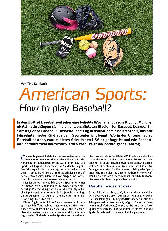 AMERICAN SPORTS: HOW TO PLAY BASEBALL?