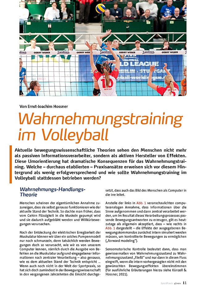 WAHRNEHMUNGSTRAINING IM VOLLEYBALL