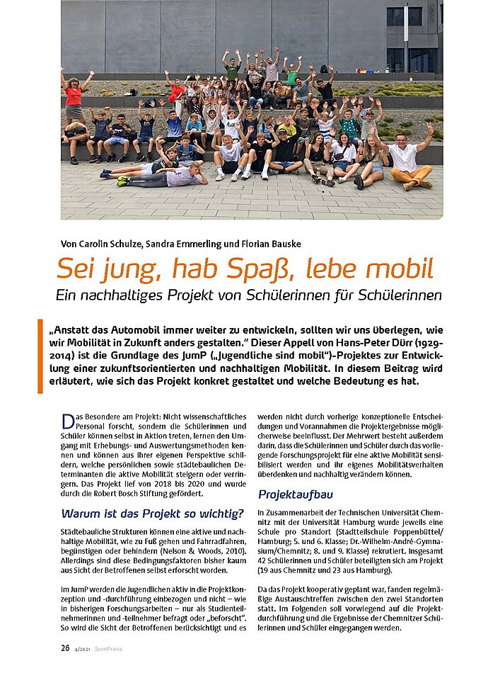 Auf diesem Bild sehen Sie das Produktbild 1 fr SEI JUNG, HAB SPASS, LEBE MOBIL EIN NACHHALTIGES PROJEKT