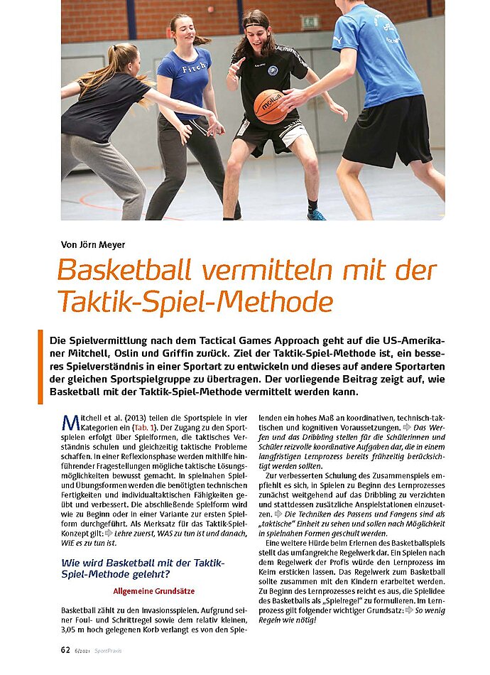 BASKETBALL VERMITTELN MIT DER TAKTIK-SPIEL-METHODE