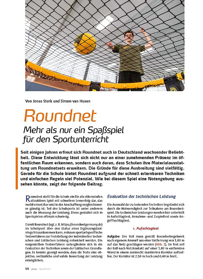 ROUNDNET MEHR ALS  NUR EIN SPASPIEL FR DEN SPORTUNTERRICHT