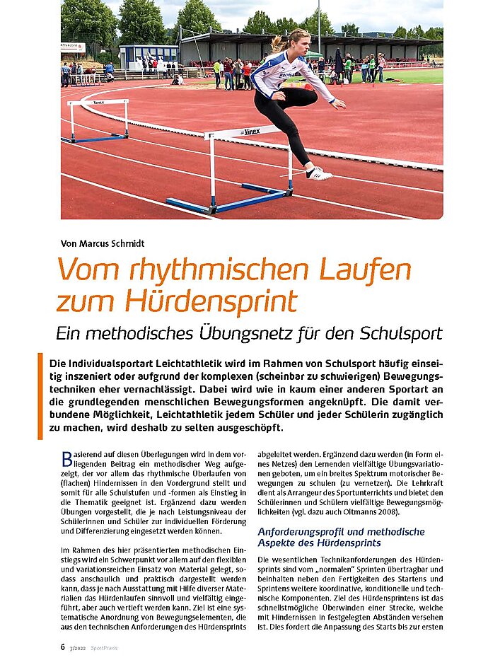 VOM RHYTHMISCHEN LAUFEN ZUM HRDENSPRINT METHODISCHES BUNGSNETZ