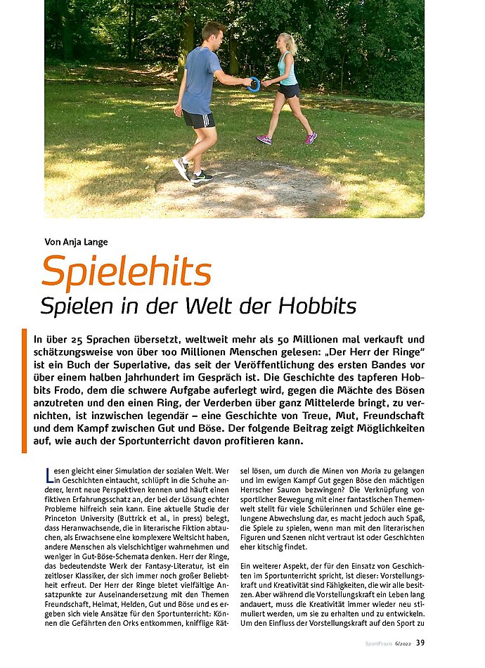 SPIELEHITS SPIELEN IN DER WELT DER HOBBITS