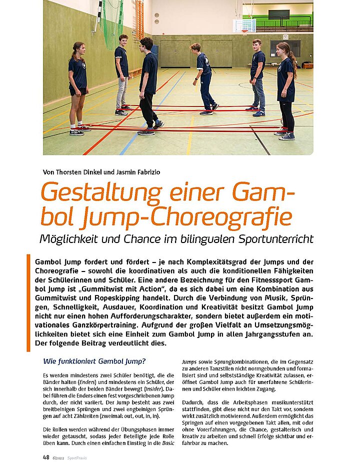 GESTALTUNG EINER GAMBOL JUMP-CHOREOGRAFIE MGLICHKEIT UND CHANCE