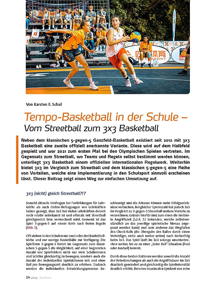 TEMPO-BASKETBALL IN DER SCHULE VOM STREETBALL ZUM 3X3