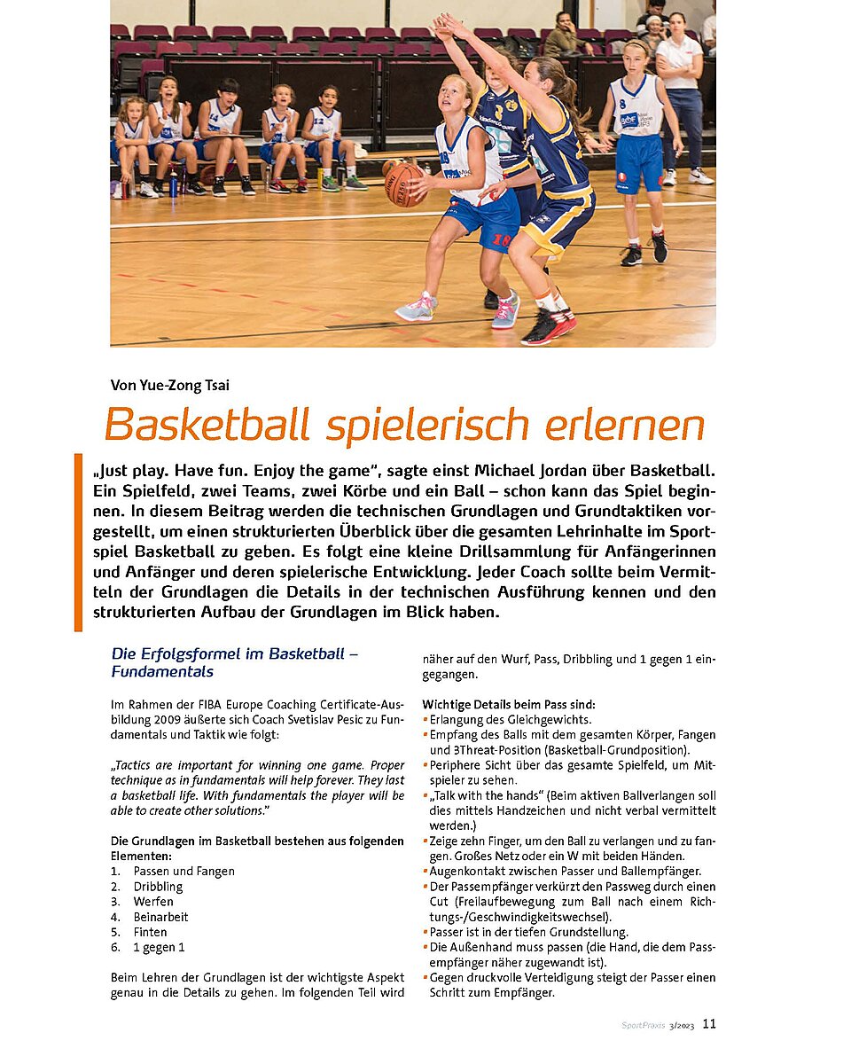 BASKETBALL SPIELERISCH ERLERNEN