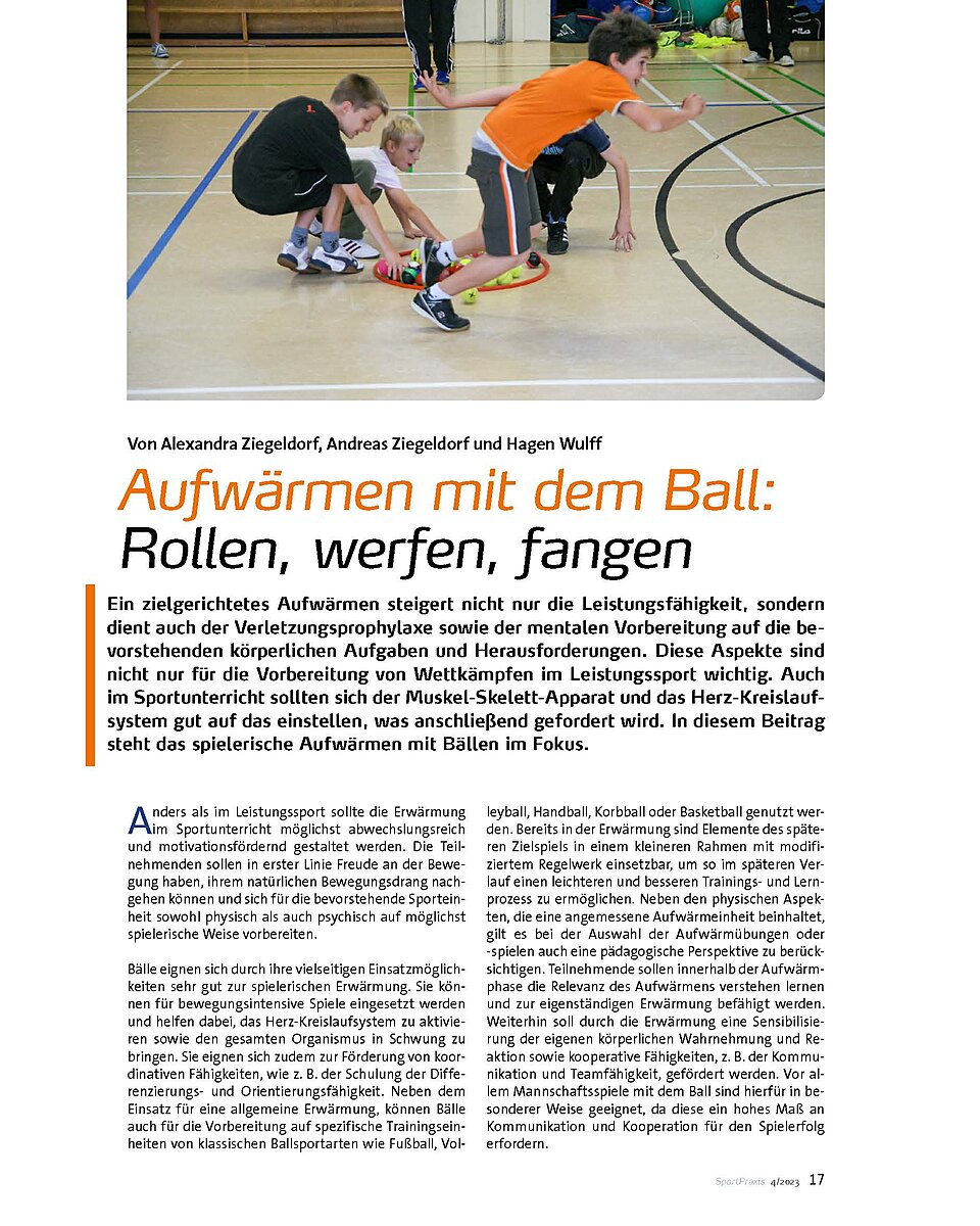 AUFWRMEN MIT DEM BALL: ROLLEN, WERFEN, FANGEN