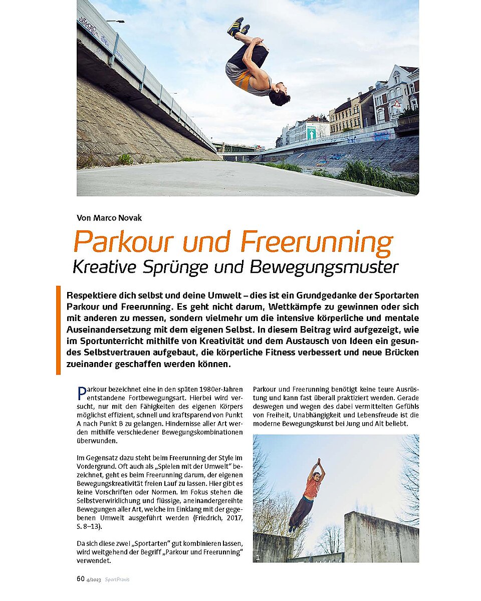 PARKOUR UND FREERUNING KREATIVE SPRNGE UND BEWEGUNGSMUSTER