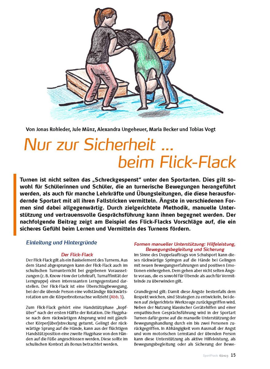 NUR ZUR SICHERHEIT ... BEIM FLICK-FLACK