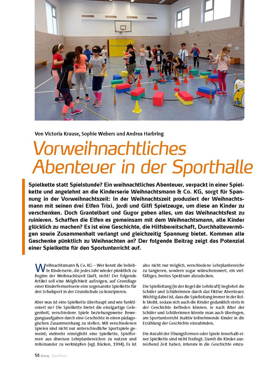 Auf diesem Bild sehen Sie das Produktbild 1 fr VORWEIHNACHTLICHES ABENTEUER IN DER SPORTHALLE