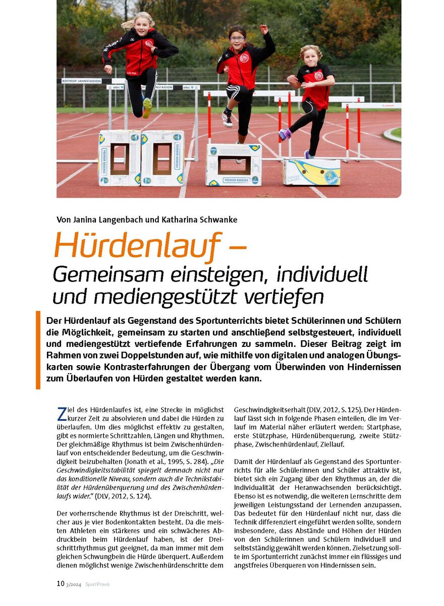 HRDENLAUF-GEMEINSAM EINSTEI- GEN, INDIVIDUELL UND MEDIEN- GESTTZT VERTIEFEN