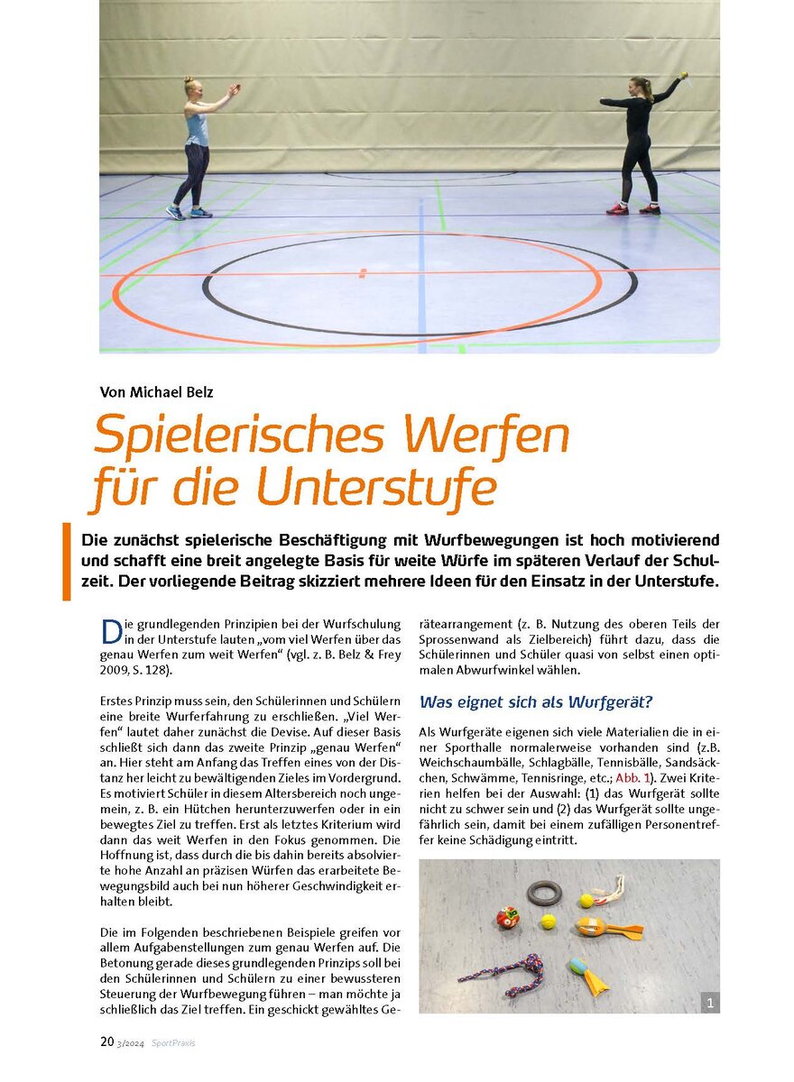 SPIELERISCHES WERFEN FR DIE UNTERSTUFE
