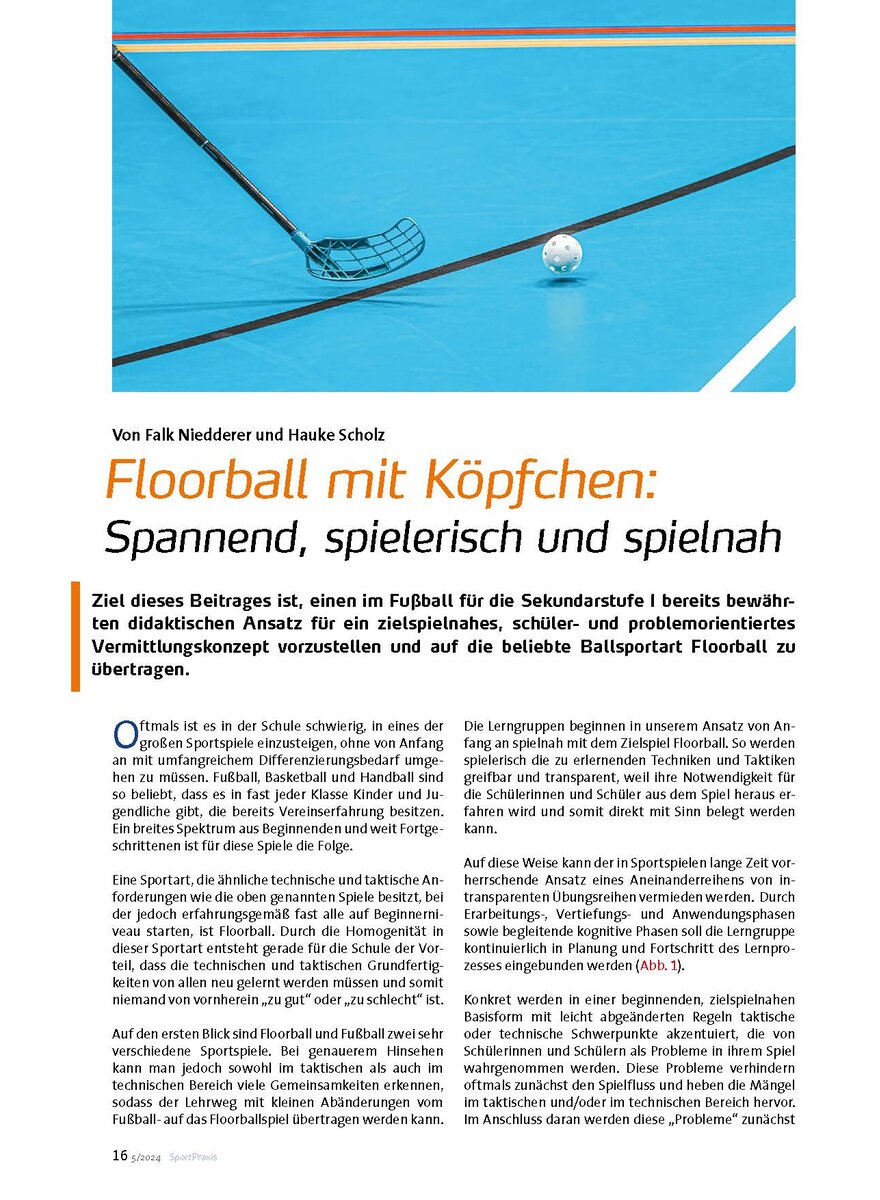 Auf diesem Bild sehen Sie das Produktbild 1 fr FLOORBALL MIT KPFCHEN: SPANNEND SPIELERISCH UND SPIELNAH