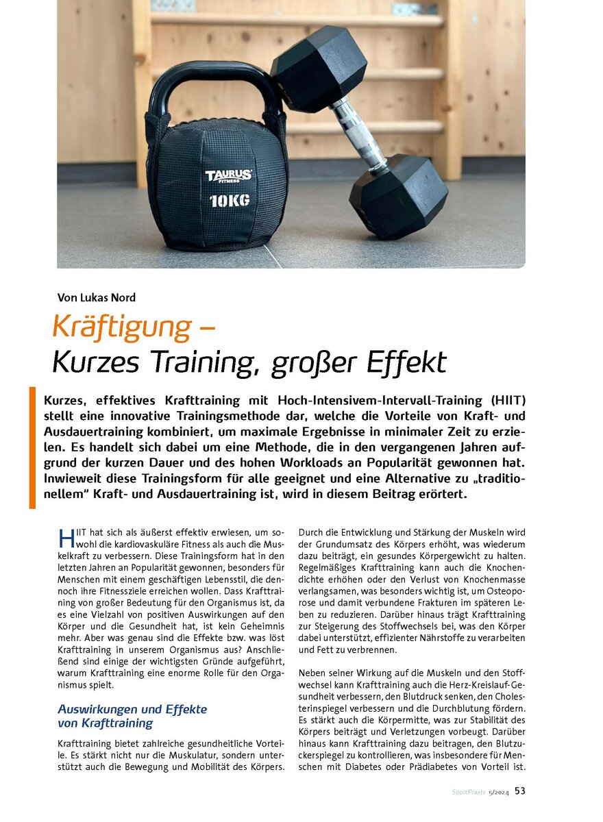 Auf diesem Bild sehen Sie das Produktbild 1 fr KRFTIGUNG - KURZES TRAINING, GROSSER EFFEKT