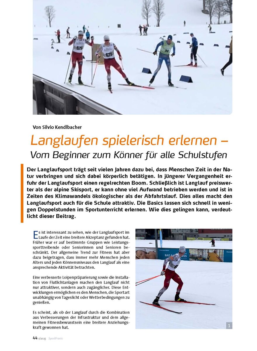 LANGLAUFEN SPIELERISCH ERLER- NEN - VOM BEGINNER ZUM KNNER FR ALLE SCHULSTUFEN