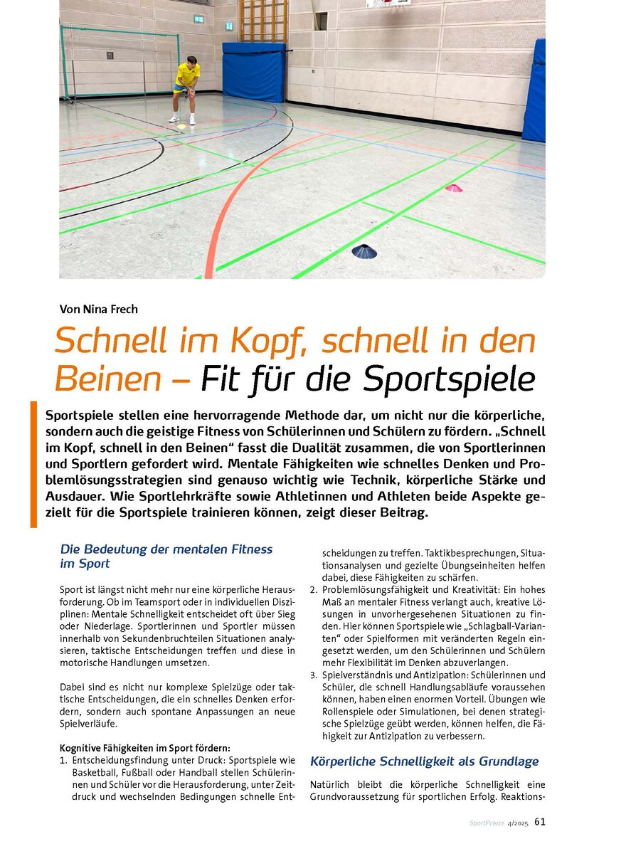 Auf diesem Bild sehen Sie das Produktbild 1 fr SCHNELL IM KOPF, SCHNELL IN DEN BEINEN - FIT FR SPORT- SPIELE