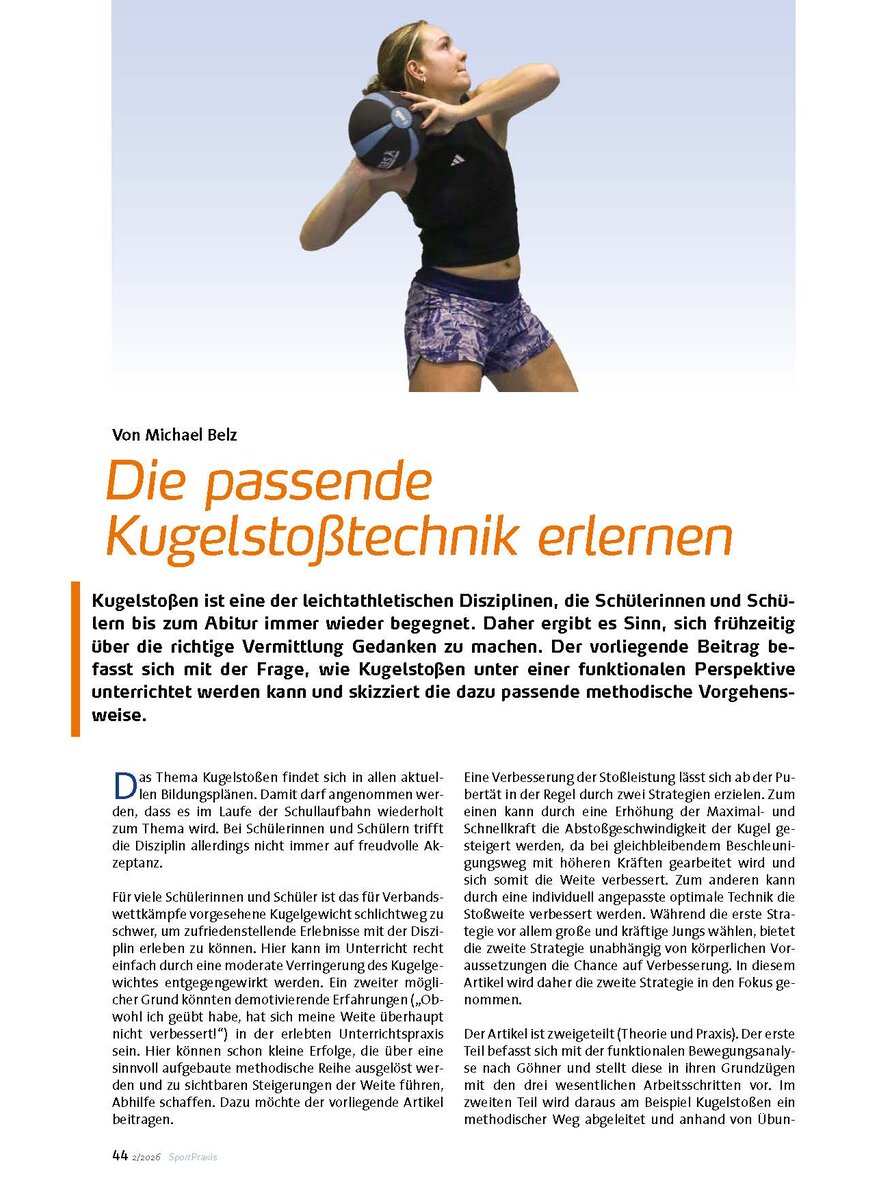 Auf diesem Bild sehen Sie das Produktbild 1 f�r DIE PASSENDE KUGELSTOSSTECHNIK ERLERNEN