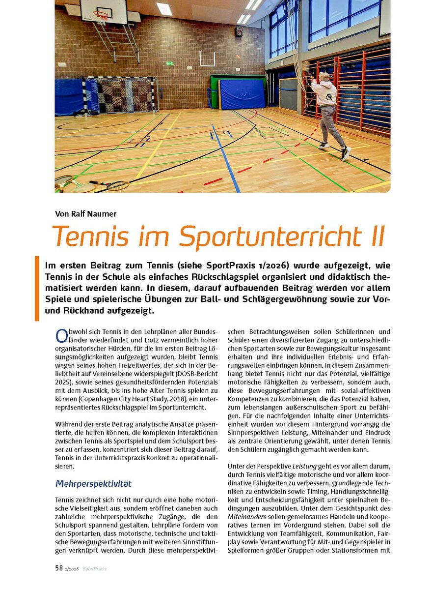 Auf diesem Bild sehen Sie das Produktbild 1 f�r TENNIS IM SPORTUNTERRICHT II