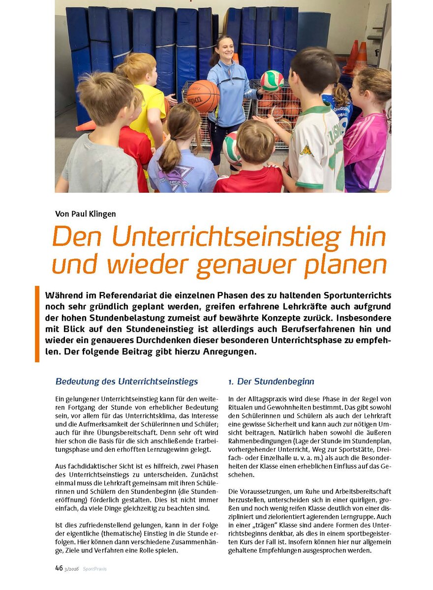 Auf diesem Bild sehen Sie das Produktbild 1 f�r DEN UNTERRICHTSEINSTIEG HIN UND WIEDER GENAUER PLANEN