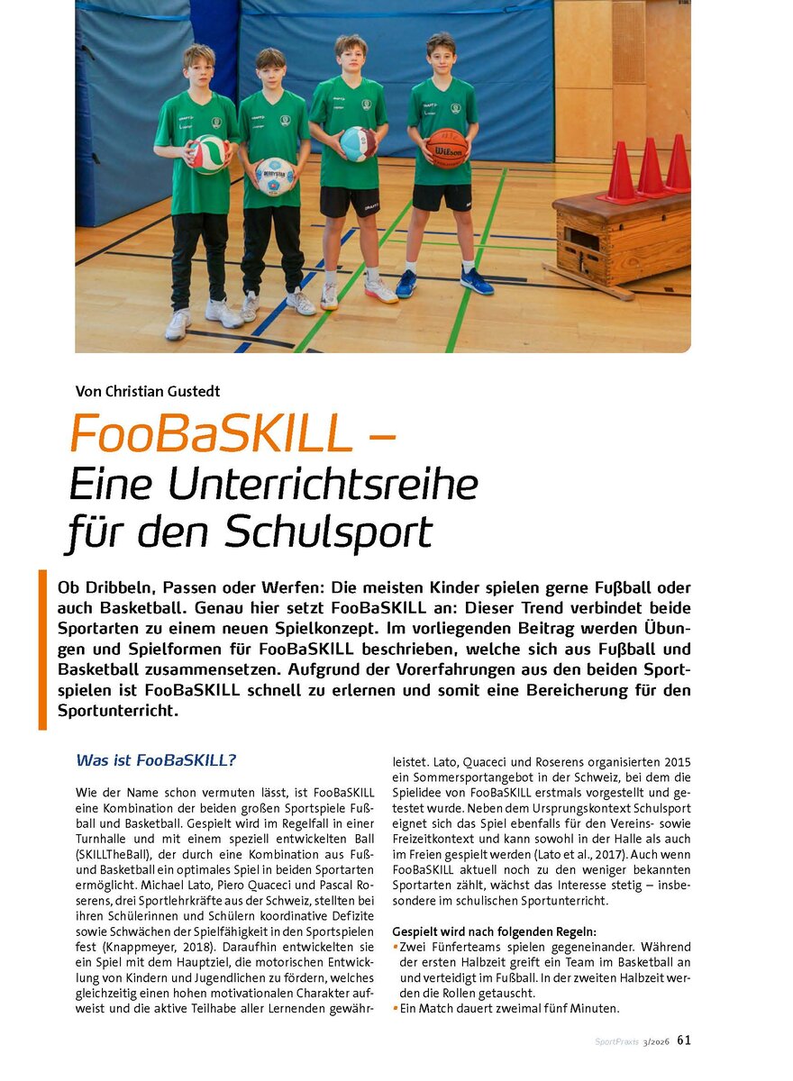 Auf diesem Bild sehen Sie das Produktbild 1 f�r FOOBASKILL - EINE UNTERRICHTS- REIHE F�R DEN SCHULSPORT