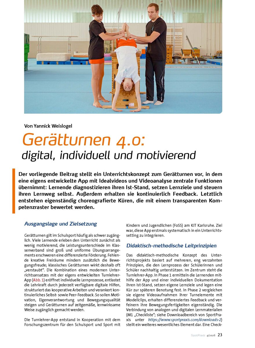 Auf diesem Bild sehen Sie das Produktbild 1 f�r GER�TTURNEN 4.0 DIGITAL INDIVIDUELL UND MOTI- VIEREND