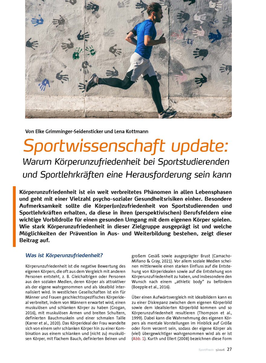 Auf diesem Bild sehen Sie das Produktbild 1 f�r SPORTWISSENSCHAFT UPDATE: WARUM K�PERUNZUFRIEDENHEIT EINE HERAUSFORDERUNG SEIN KANN