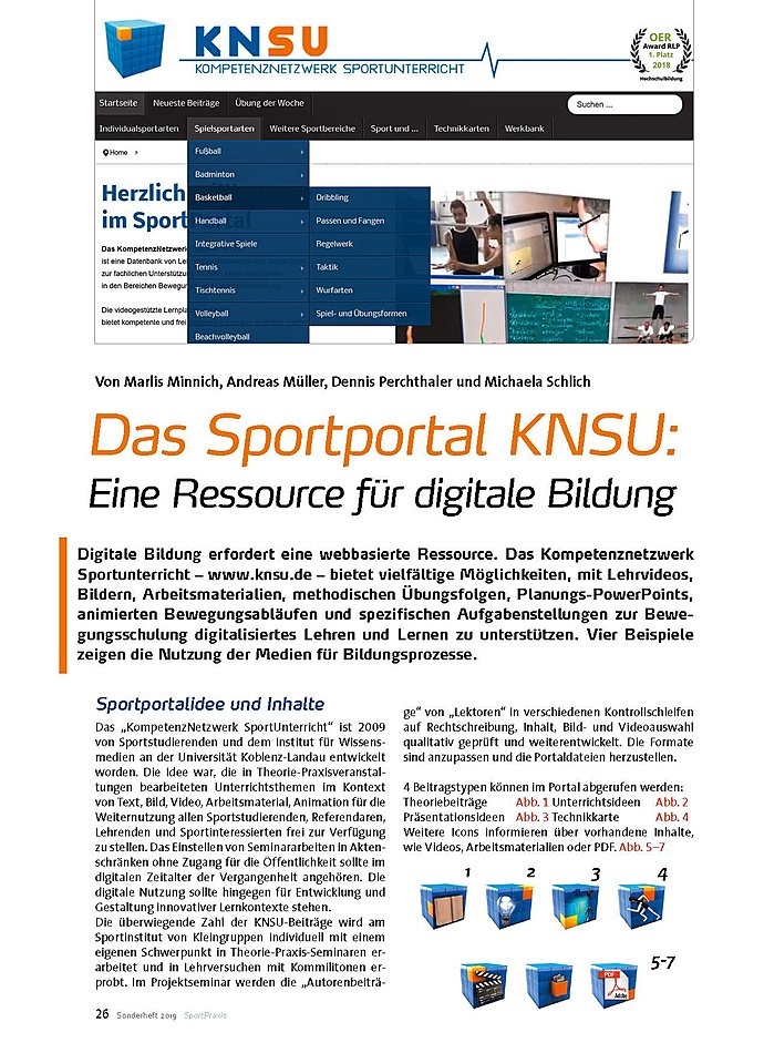 DAS SPORTPORTAL KNSU EINE RESSOURCE FR DIGITALE BILDUNG