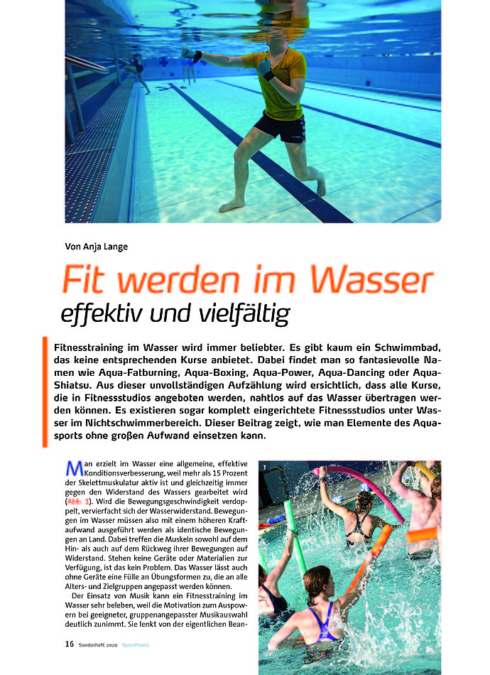 FIT WERDEN IM WASSER EFFEKTIV UND VIELFLTIG