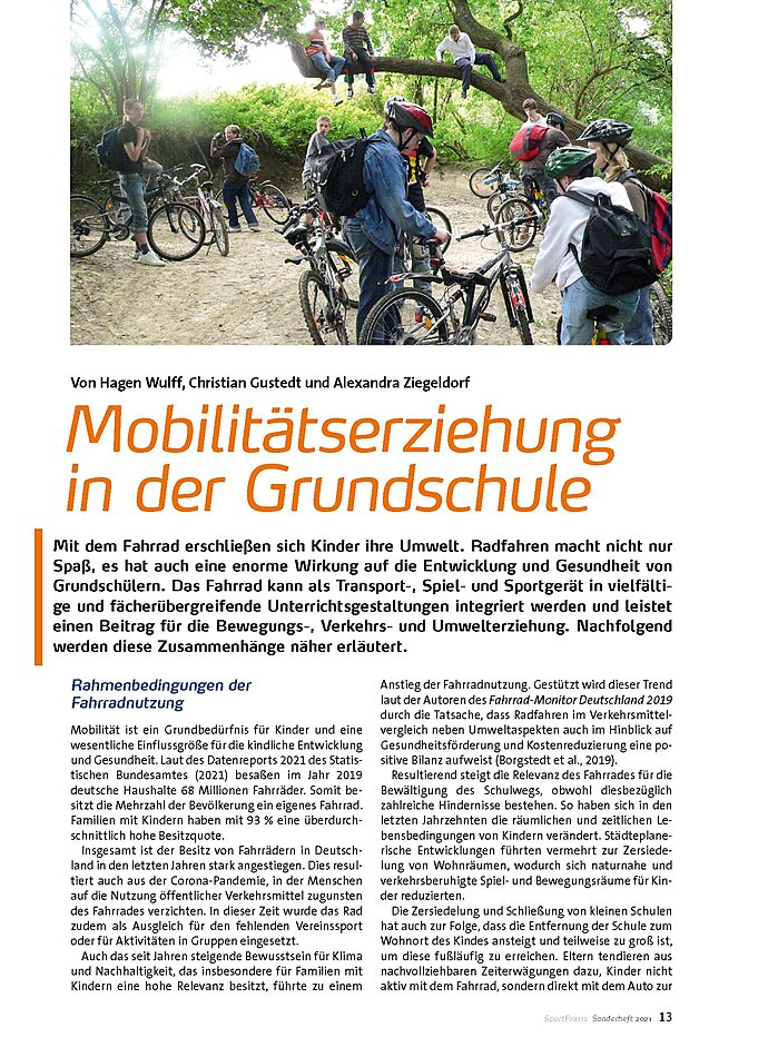 MOBILITTSERZIEHUNG IN DER GRUNDSCHULE