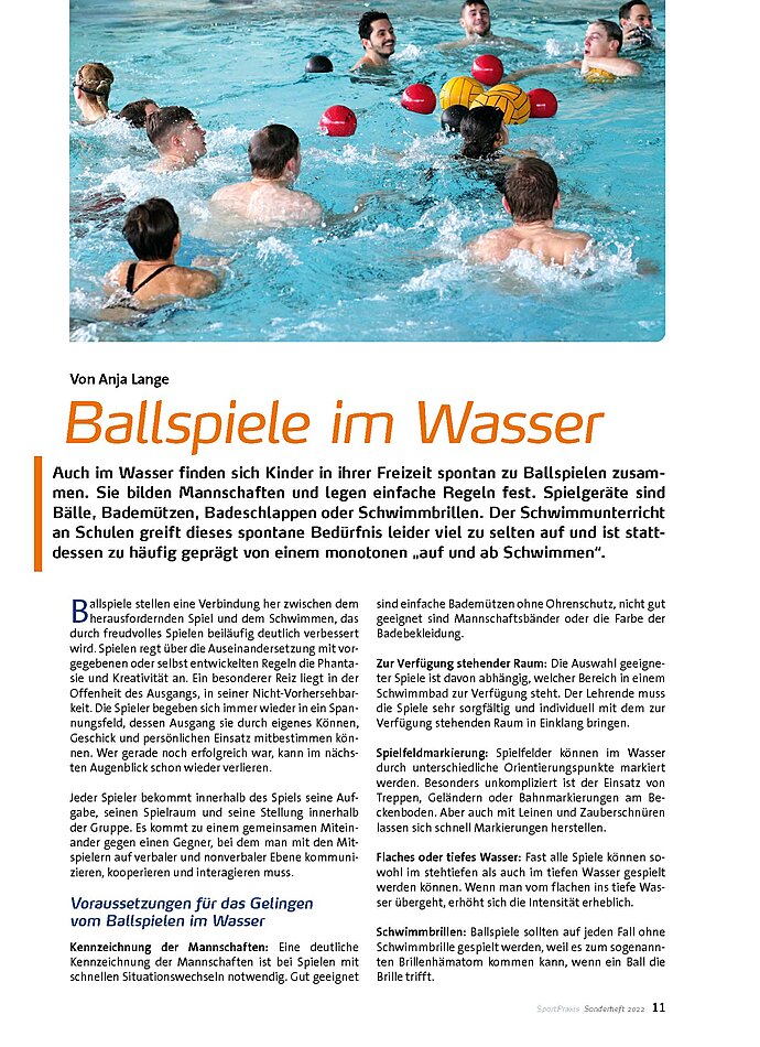 BALLSPIELE IM WASSER