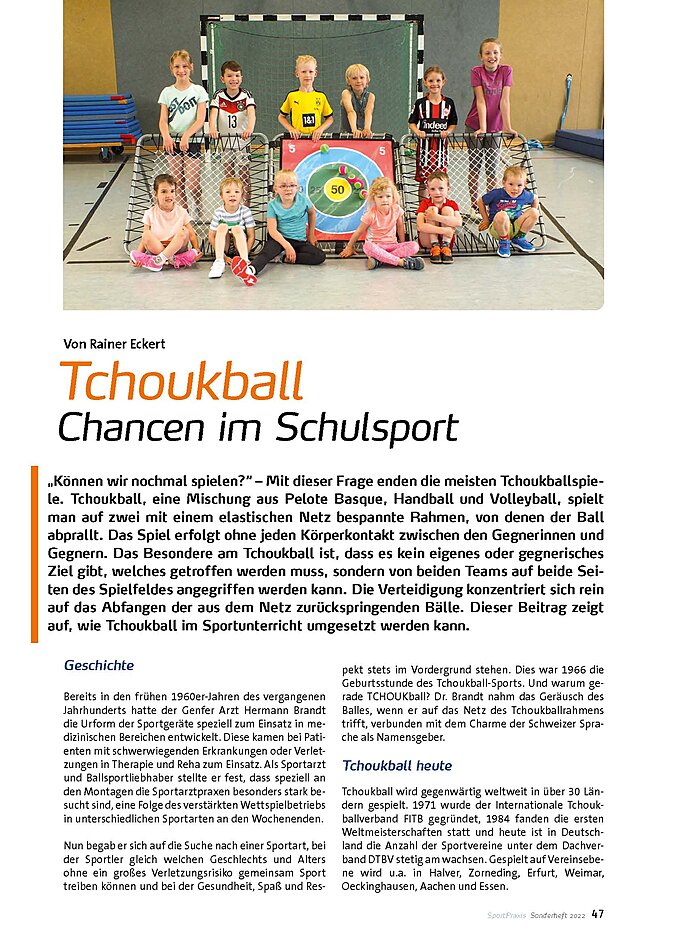 TCHOUKBALL CHANCEN IM SCHULSPORT