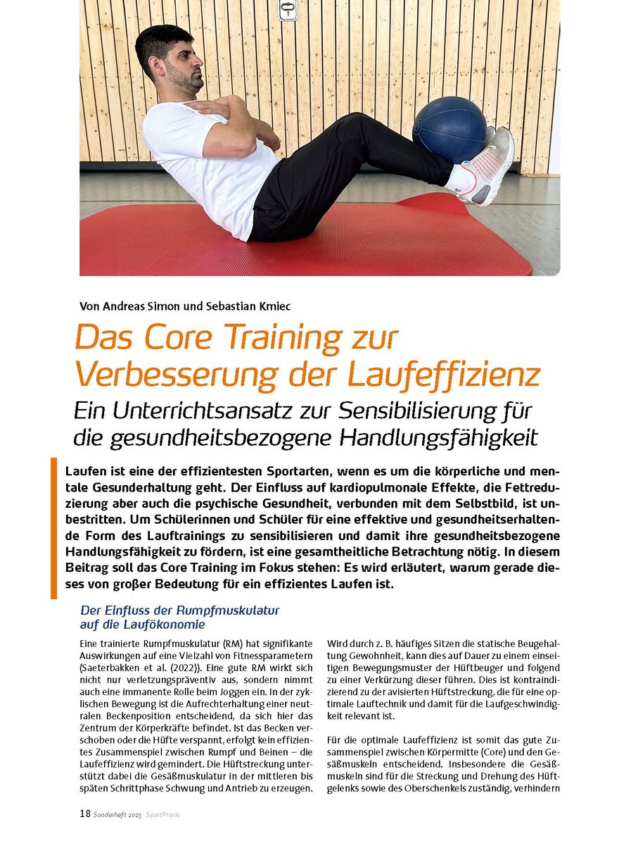 DAS CORE TRAINING ZUR VER- BESSERUNG DER LAUFEFFIZIENZ