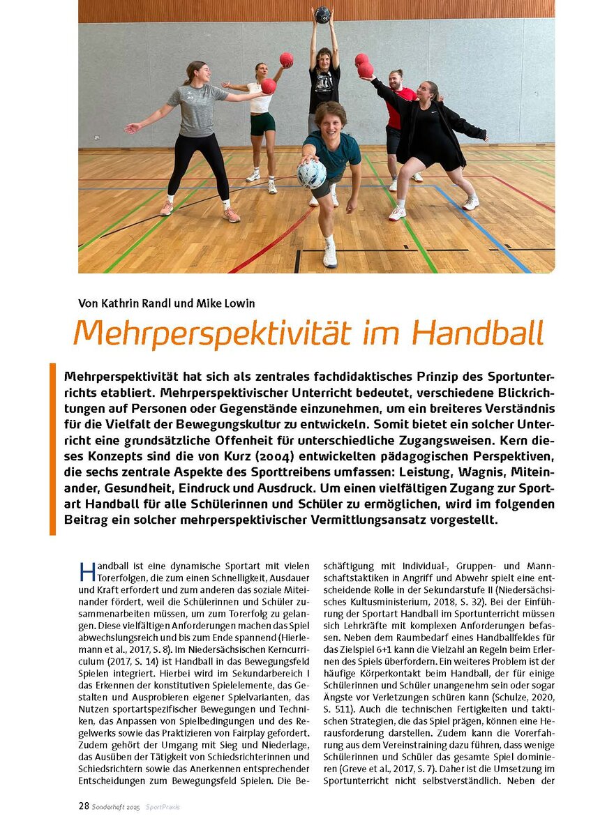Auf diesem Bild sehen Sie das Produktbild 1 fr MEHRPERSPEKTIVITT IM HANDBALL