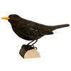 AMSEL - HANDGESCHNITZTER VOGEL AUS HOLZ