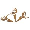 BLUMENKASTEN-STECKER VGEL 3ER-SET METALL ECHTROSTFINISH Bild 2