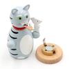 Auf diesem Bild sehen Sie das Produktbild fr 5 RUCHERFIGUR KATZE GRAU MIT MAUS
