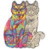 Auf diesem Bild sehen Sie das Produktbild 1 fr ARTEFAKT HOLZPUZZLE KATZE 2-IN-1 - 160 TEILE