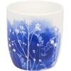 PORZELLANBECHER OHNE HENKEL CYAN BLUE WILDFLOWERS