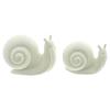 PORZELLAN-SCHNECKEN WHITE MIT LED-BELEUCHTUNG 2ER SET Bild 2