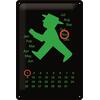 BLECHSCHILD AMPELMANN GRN KALENDER 20 x 30 CM