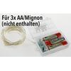 Auf diesem Bild sehen Sie das Produktbild fr 5 LED-BATTERIE-LICHTERKETTE SILVER WIRE 80