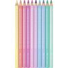 Auf diesem Bild sehen Sie das Produktbild 2 fr GRIP-BUNTSTIFTE JUMBO SPARKLE PASTELL 10ER IN METALL-ETUI