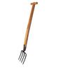 DAMEN-SPATENGABEL M. BAJONETT- ZINKEN U. LACKIERTEM ESCHEN-T- STIEL 80 CM