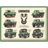 BLECHSCHILD 30 X 40 CM UNIMOG- MODELLE 1949-2013