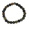 ARMBAND VERSTEINERTES HOLZ AUS ARIZONA KUGELN 8 MM