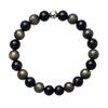 Auf diesem Bild sehen Sie das Produktbild 1 f�r ELASTIK-ARMBAND GOLD-OBSIDIAN 10 MM KUGELN