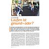LAUFEN IST GESUND - ODER?