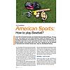 AMERICAN SPORTS: HOW TO PLAY BASEBALL?
