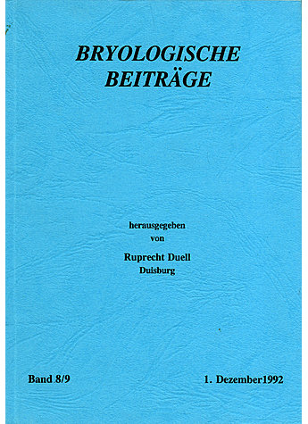 BRYOLOGISCHE BEITRGE BD.8/9