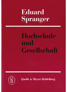 SPRANGER: HOCHSCHULE UND (M)